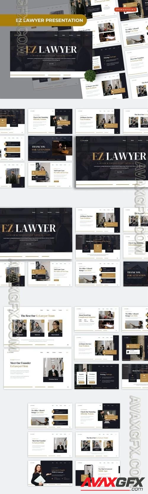 Ez Lawyer Powerpoint Template