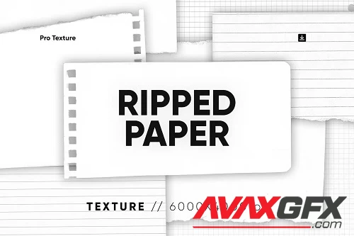 20 Ripped Paper Texture HQ - C8V8EJN