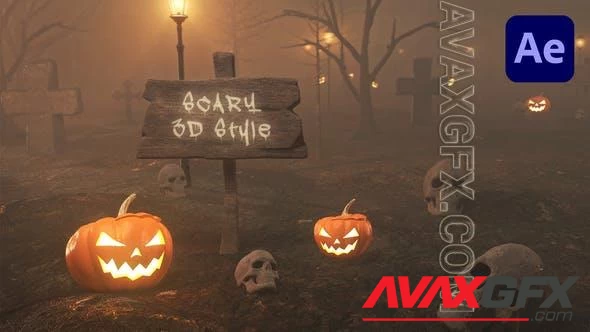 Scary Halloween 3D Logo Intro 48461725 Videohive