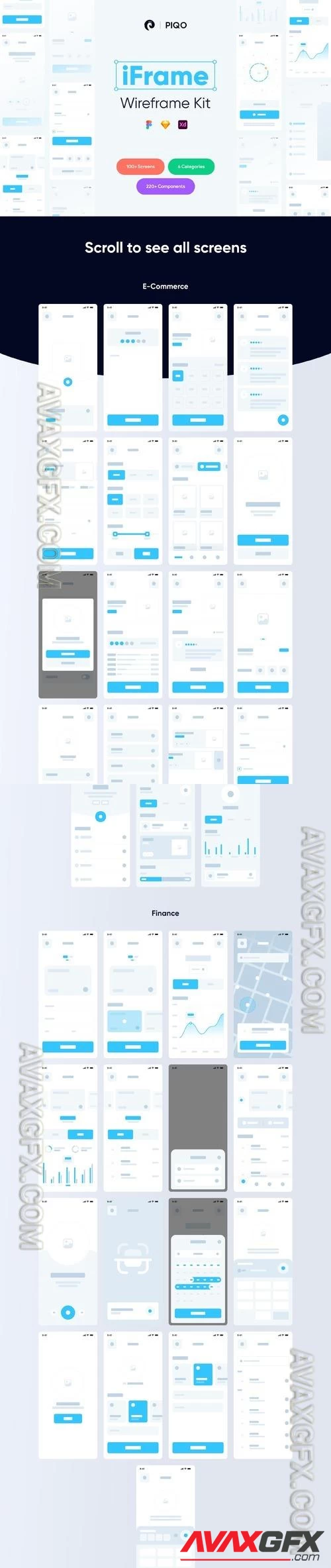 iFrame Wireframe Kit UI8