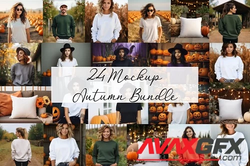 Trendy Autumn Mockup Bundle - 24 Premium Graphics