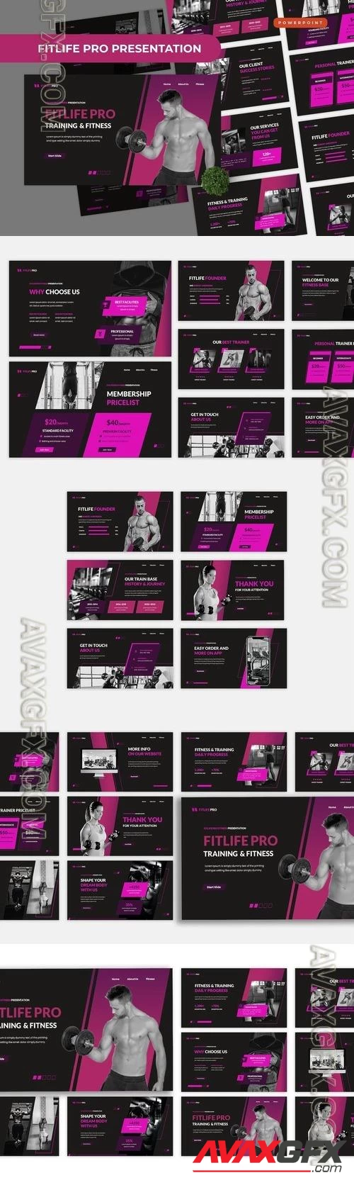 Fitlife Pro Powerpoint Template