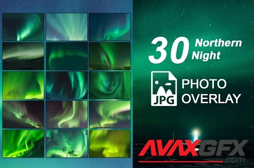 30 Northern Night Photo Overlay - 68765612