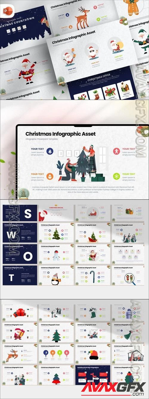 Christmas Slide Infographic PowerPoint Template