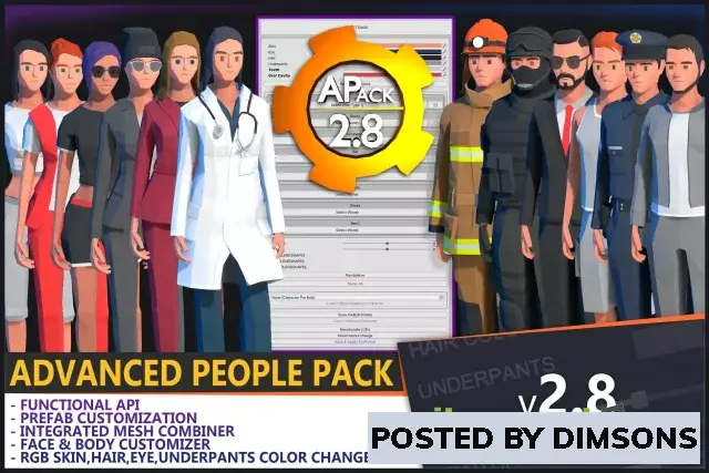 Unity 3D-Models Advanced People Pack 2 v2.8.14