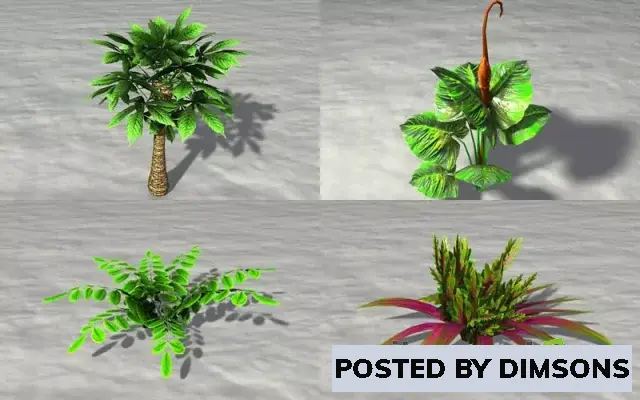 Unity 3D-Models Alien 2. Vegetation Pack v2