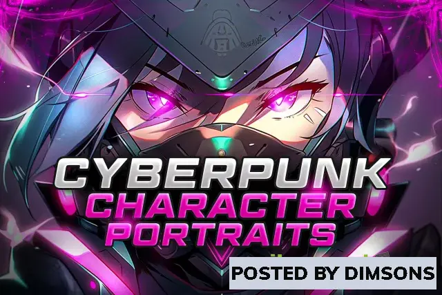 Unity 2D Anime Cyberpunk Character Portraits v1.0