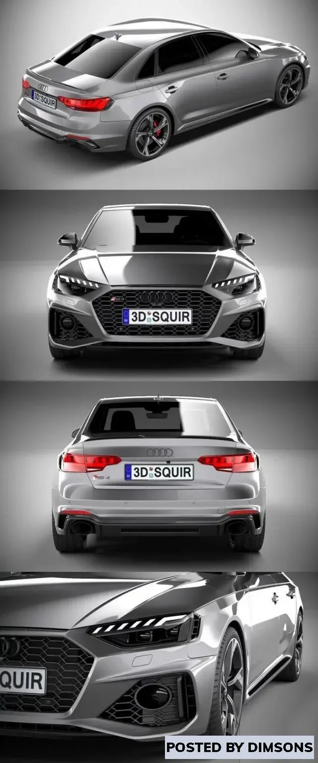 Vehicles, cars Audi RS4 Sedan 2020 - 3D Model