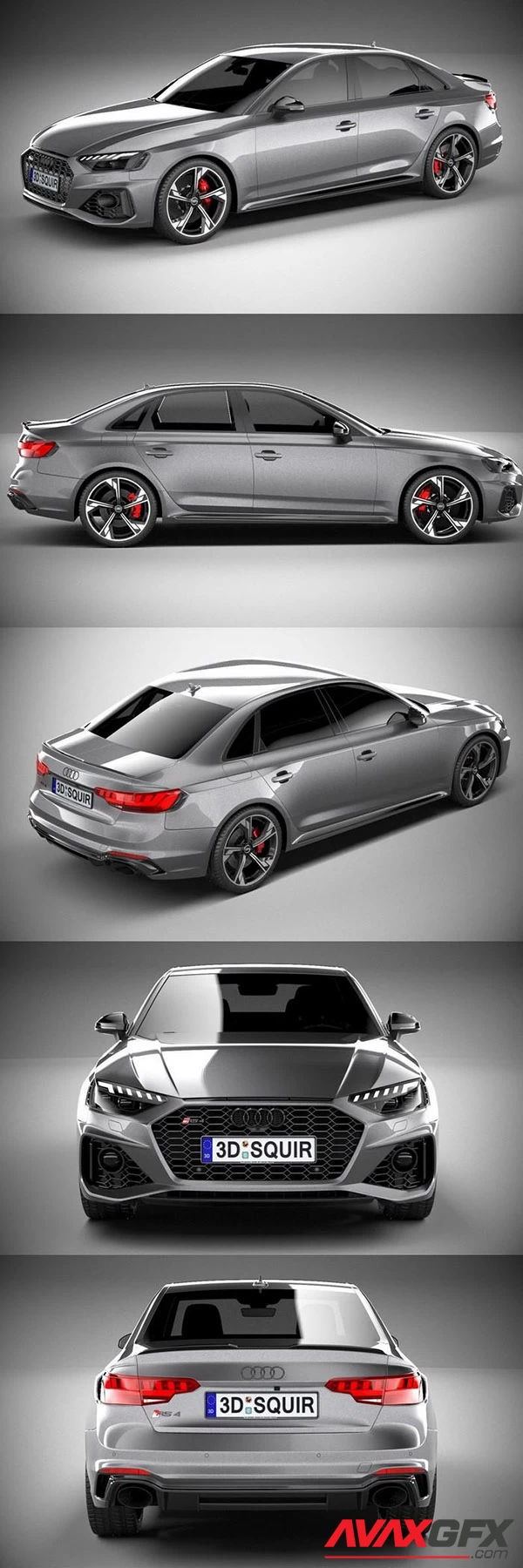 Audi RS4 Sedan 2020 3D Model