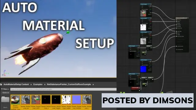 Unreal Engine Blueprints Auto Material Setup v4.26-4.27, 5.0