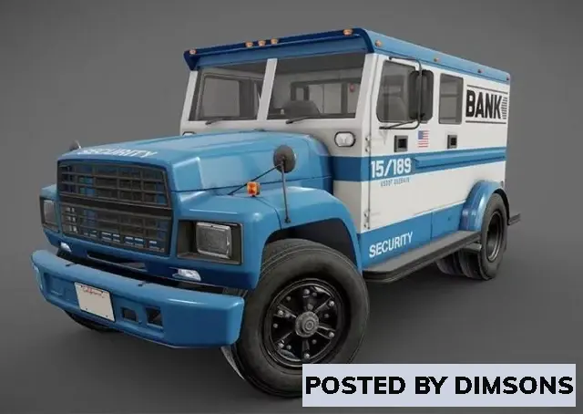 Vehicles, cars Bank Armored Truck - 3D Model