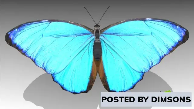 Unreal Engine Characters Blue Morpho Butterfly v4.26, 5.0-5.3