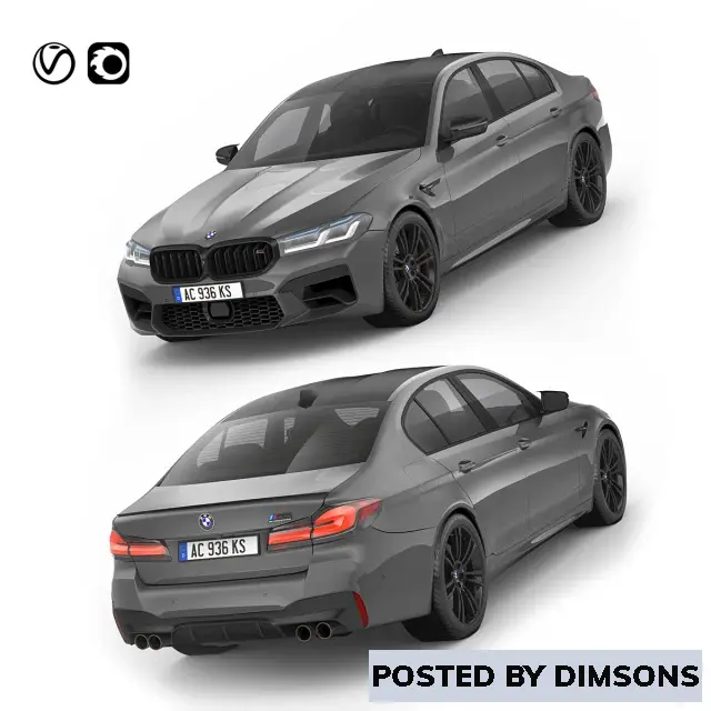 Vehicles, cars Bmw M5 2021 - 3D Model
