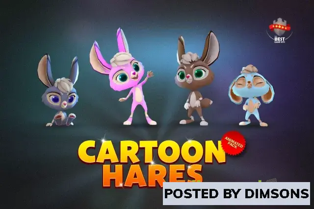 Unity 3D-Models Cartoon hares animated pack v1.0