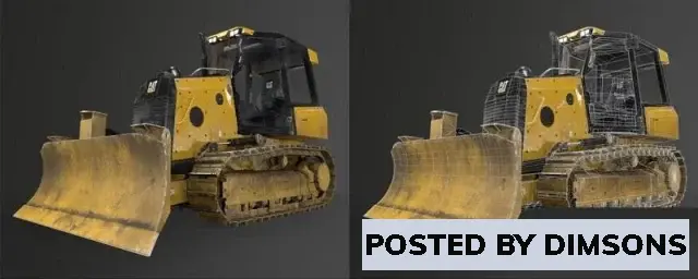 Vehicles, cars Caterpillar D1 Bulldozer - 3D Model