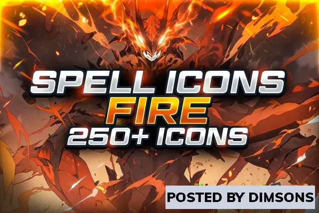 Unity 2D Cinematic Spell Icons - Fire v1.0