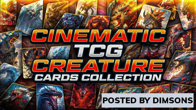 Unreal Engine 2D Assets Cinematic TCG Creature Cards Collection v5.2