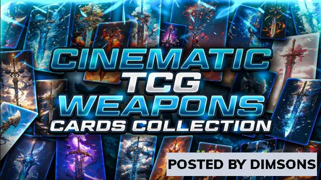 Unreal Engine 2D Assets Cinematic TCG Weapons Cards Collection v5.2