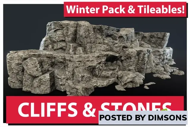 Unity 3D-Models Cliffs & Stones v3.1