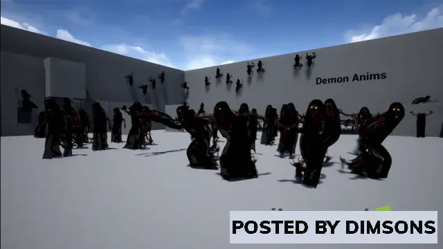 Unreal Engine Animations Demon Anims v4.25-4.27, 5.0-5.3