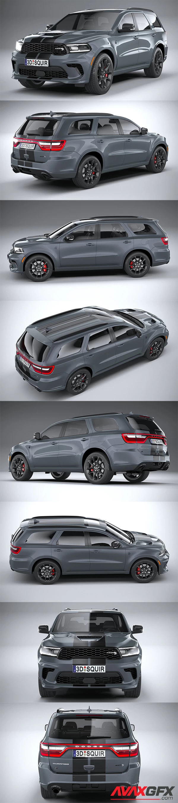 Dodge Durango SRT Hellcat 2021 3D Model