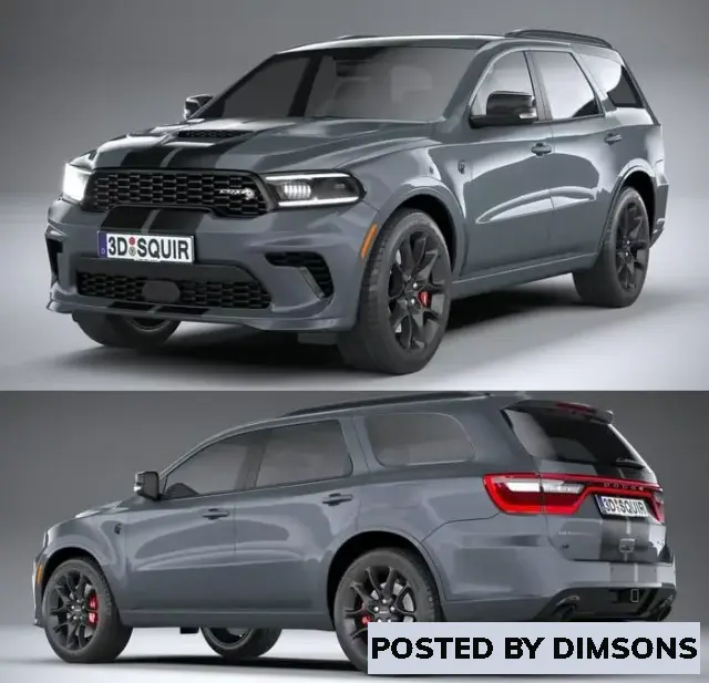 Vehicles, cars Dodge Durango SRT Hellcat 2021 - 3D Model