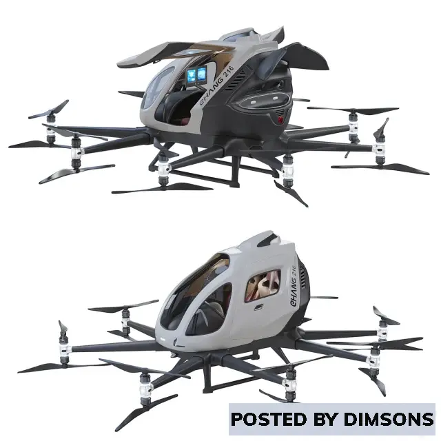 Aircraft Ehang Flying Taxi - 3D Model