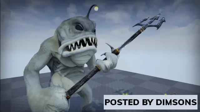 Unreal Engine Characters Fantasy Werecreatures: Weranglerfish v4.15-4.27, 5.0-5.3