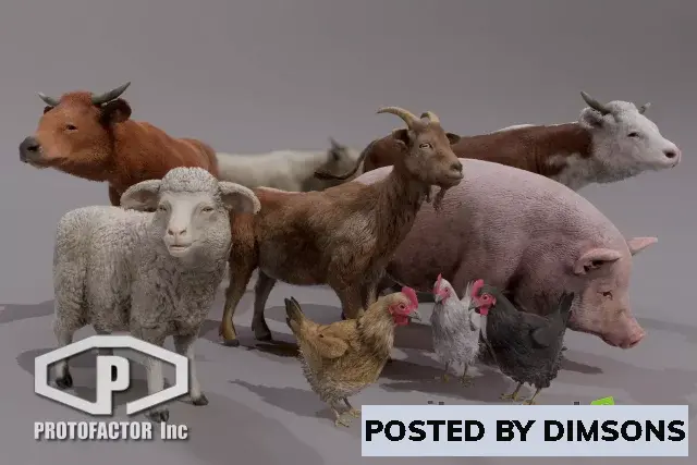 Unity 3D-Models FARM ANIMALS PACK v2.0