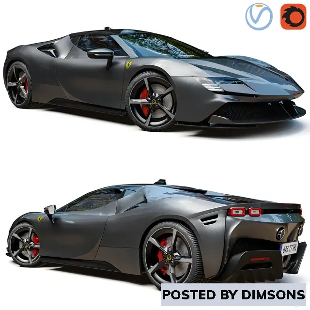 Vehicles, cars Ferrari SF90 - 3D Model