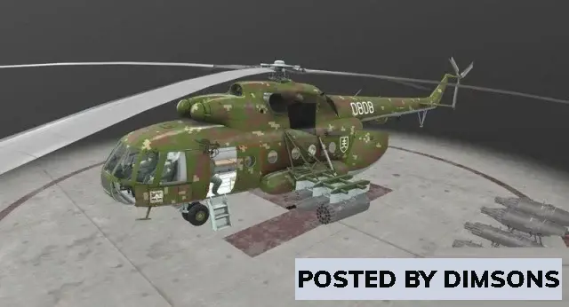 Aircraft Helicopter Mi-17 Slovak Air Force - 3D Model