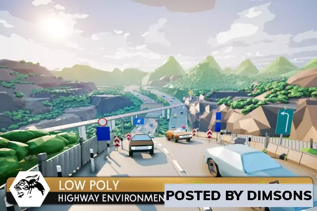 Unity 3D-Models Highway Environment (Low Poly) v1.0