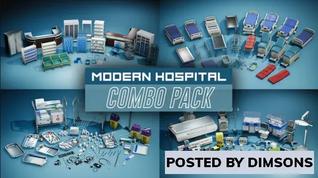 Unreal Engine Props Hospital - COMBO Prop Pack (VOL 1-6) v4.17-4.27, 5.0-5.3