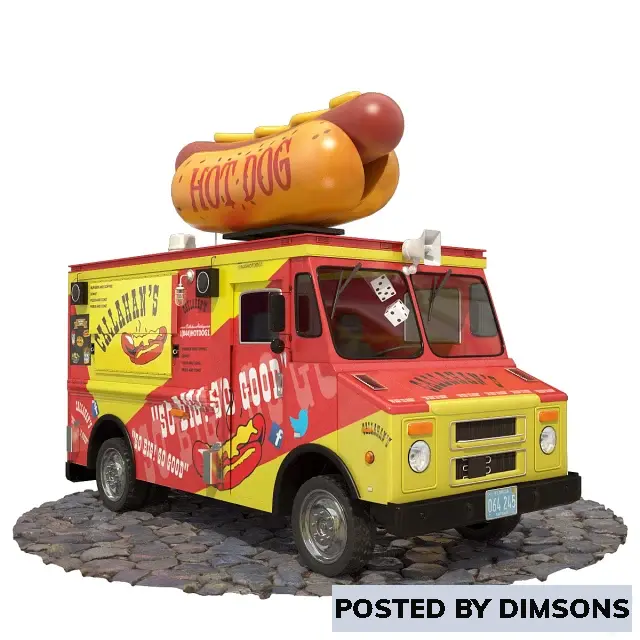 Vehicles, cars Hot Dog truck - 3D Model