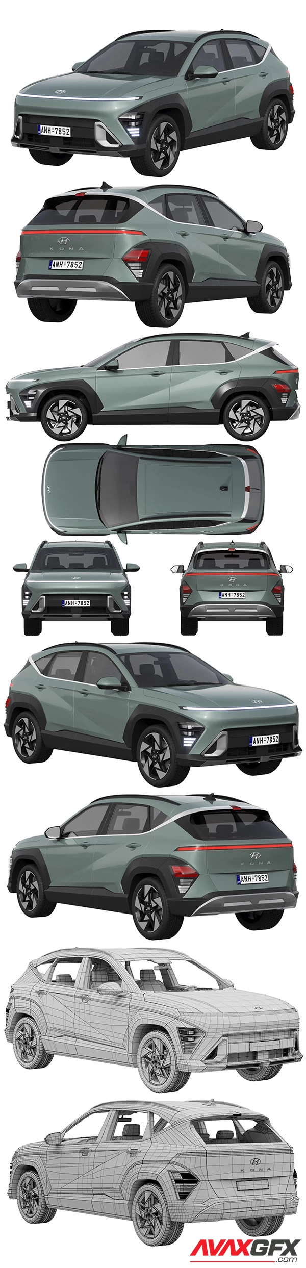 Hyundai Kona 2024 3D Model