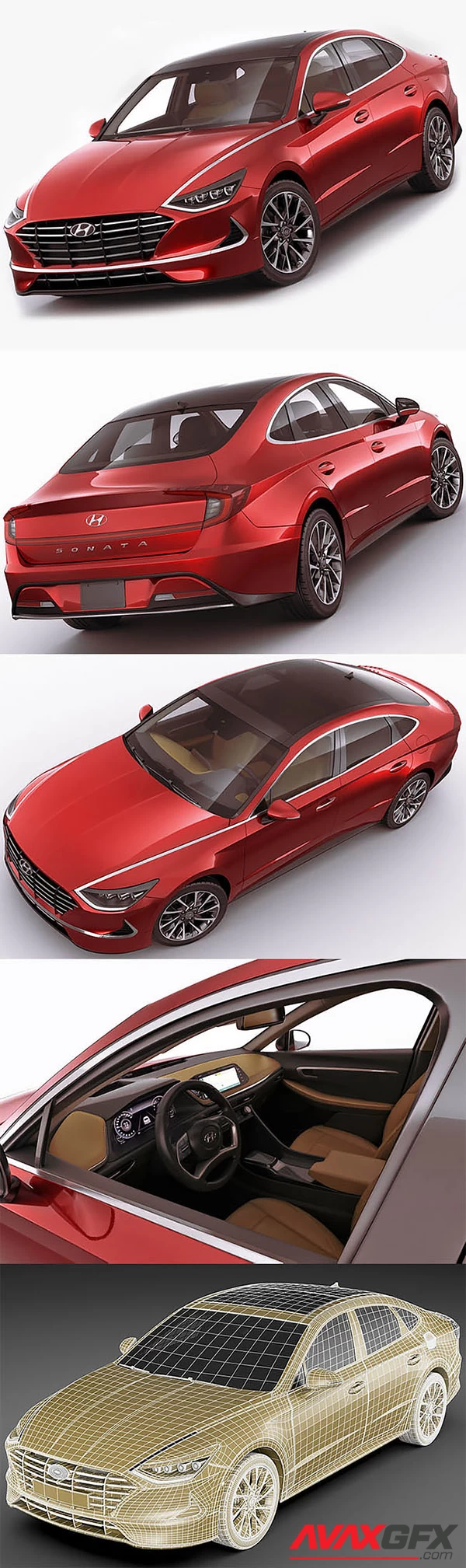 Hyundai Sonata 2020 3D Model