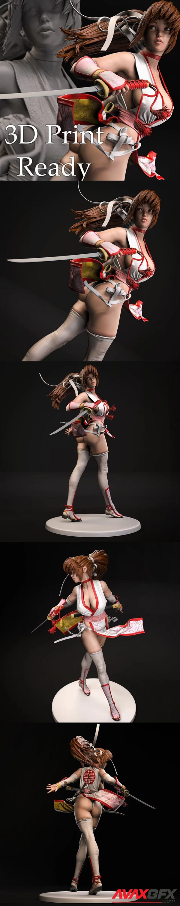 Kasumi Fan Art 3D Print