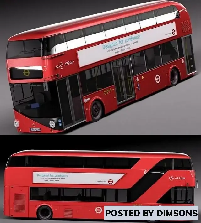 Vehicles, cars London Bus LT2 Arriva - 3D Model