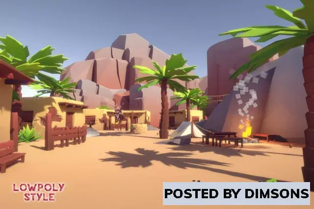 Unity 3D-Models Lowpoly Style Desert Environment v1.1