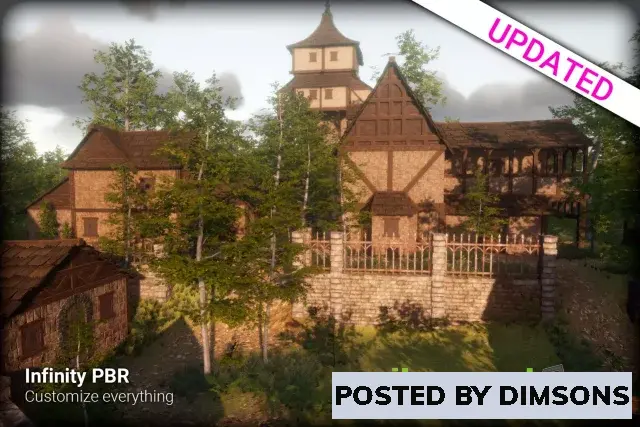 Unity 3D-Models Medieval Fantasy Town Village Environment for RPG FPS v4.2