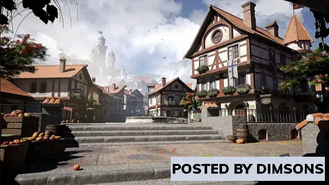 Unreal Engine Environments Modular Medieval Town - Medieval Town v5.0-5.3