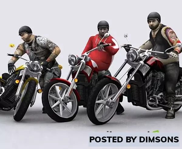 Unity 3D-Models Motorbikes Package animated v1.121