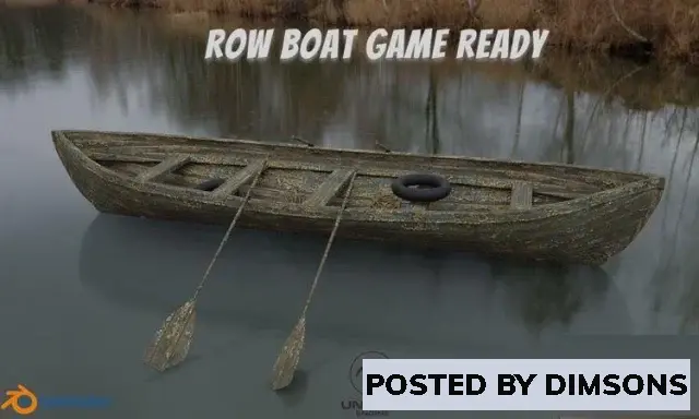 Watercraft Old Row Boat - 3D Model