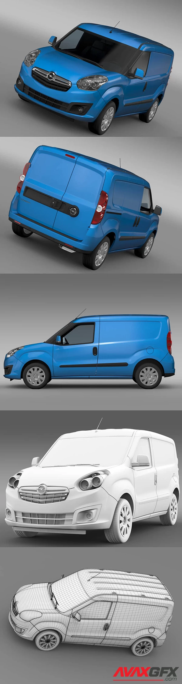 Opel Combo LWB Cargo 2015 3D Model