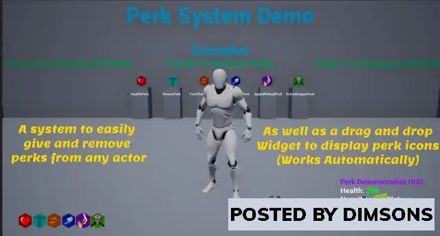 Unreal Engine Blueprints Perk System v4.27