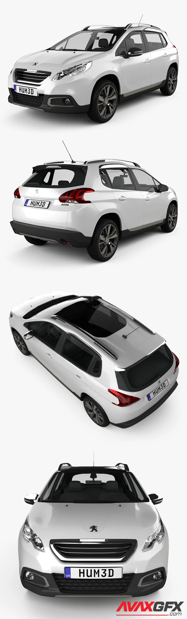 Peugeot 2008 2013 3D Model