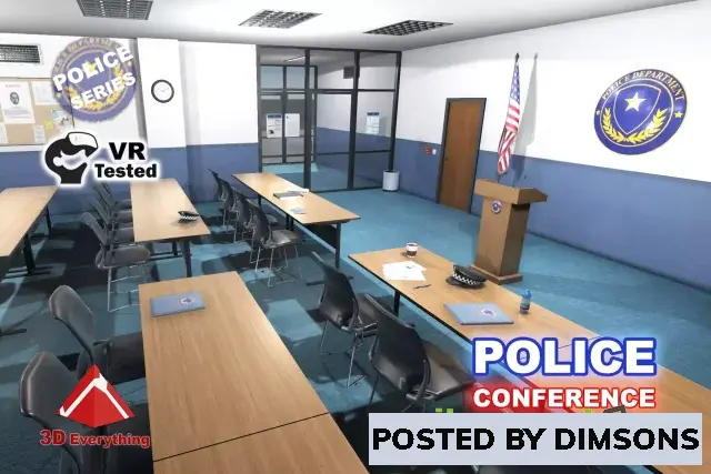 Unity 3D-Models Police Conference Room v1.2