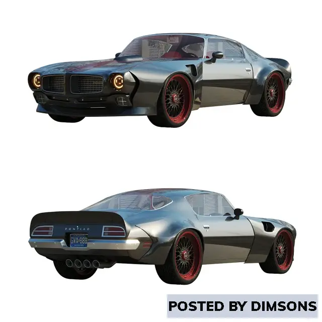 Vehicles, cars Pontiac Firebird Trans Am 1970 Tuning Edition - 3D Model