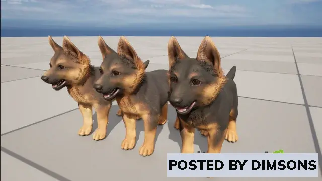 Unreal Engine Characters Puppy - Shepherd v5.0-5.3