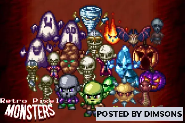 Unity 2D Retro Pixel Monsters v1.5